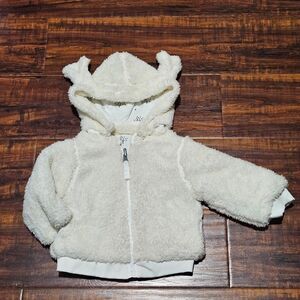 Mud Kingdom Reversible Fuzzy to Cotton Hoodie Jacket 2T/3T Removeable Hood